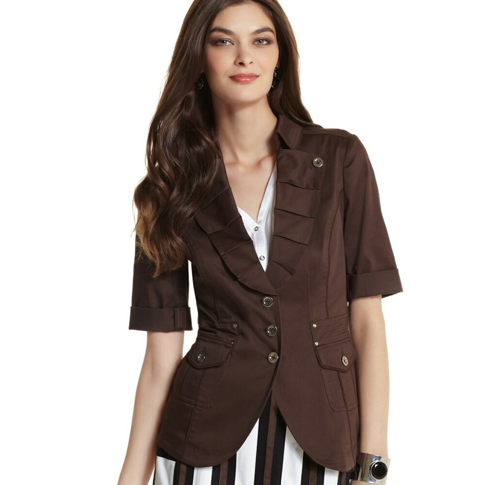NWT BHWM Pleated Lapel Safari Jacket